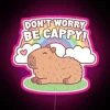 Vibrant Capybara Friendships Shining Bright in Pastel Rainbow Neon Happiness