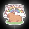 Colorful Capybara Neon Sign with RGB Lights and Rainbow Accents