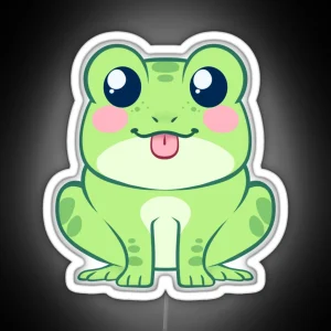 Cute Chibi Frog RGB Neon Sign