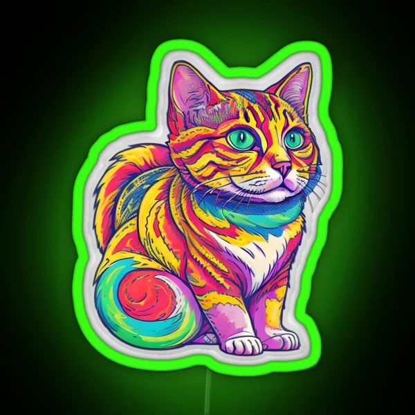 Cute Colorful Cat Led RGB Neon Sign