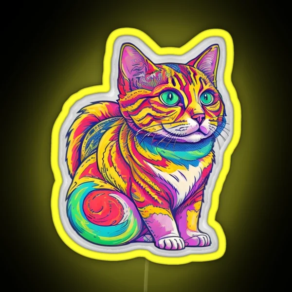 Cute Colorful Cat Led RGB Neon Sign