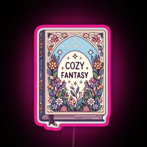 Cute Cozy Fantasy Book Led With Flowers RGB Neon Sign