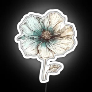 Cute Delicate Blossom Flower RGB Neon Sign