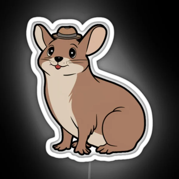 Cute Dessie Hyrax In Cartoon Style RGB Neon Sign