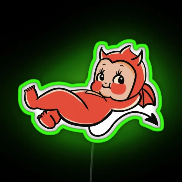 Cute Devil Child RGB Neon Sign