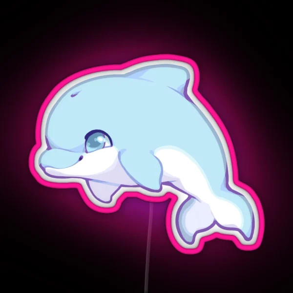 Cute Dolphin RGB Neon Sign