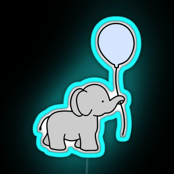 Cute Elephant RGB Neon Sign