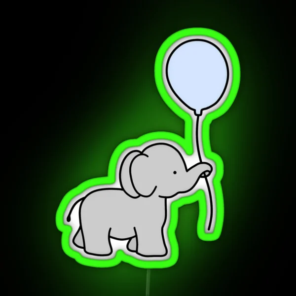 Cute Elephant RGB Neon Sign