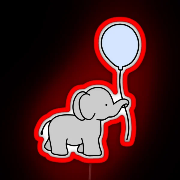 Cute Elephant RGB Neon Sign