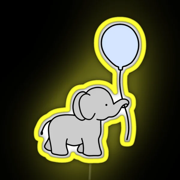 Cute Elephant RGB Neon Sign