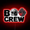 Colorful, whimsical 'boo boo crew' neon sign with customizable RGB lights