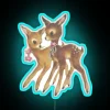 Vibrant RGB LED lighting decor featuring adorable cute fawn design.