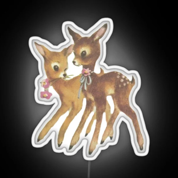 Cute Fawns RGB Neon Sign