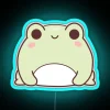 RGB Neon Sign Decor, Adorable Green Cute Frog Illuminated Room Accent