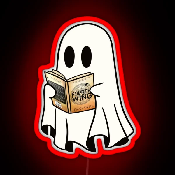 Cute Ghost Reading Book Spooky Book Club Kindle Lovers RGB Neon Sign