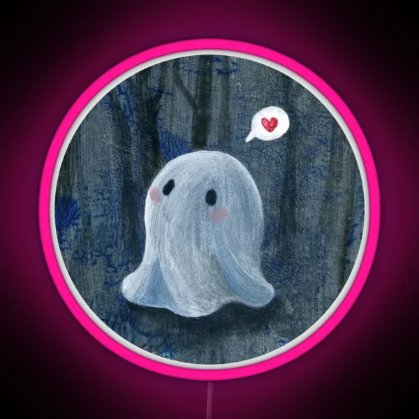 Cute Ghost RGB Neon Sign