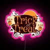 RGB Neon Sign with Adorable Ghosts Trick or Treating Silhouette
