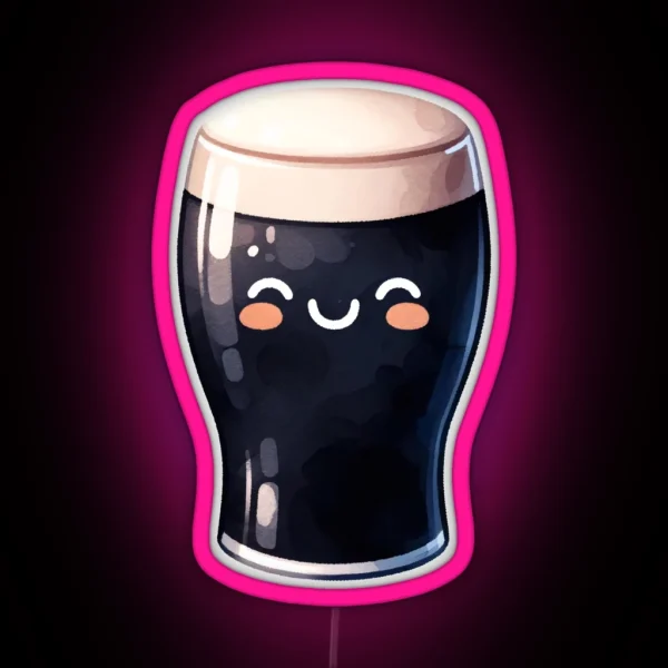 Cute Guinness RGB Neon Sign