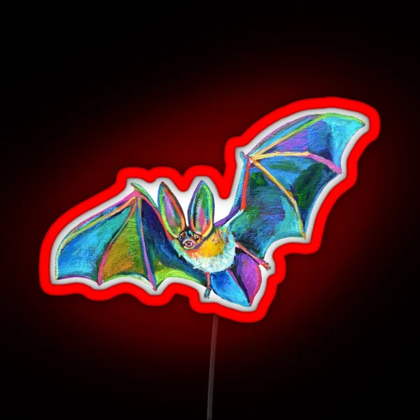 Cute HALLOWEEN FLYING BAT Led RGB Neon Sign