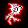 Bright Neon RGB Sign Featuring Adorable Sakura Tree Design