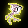 Vibrant Japanese Cherry Blossom Design RGB Neon Sign for Decor