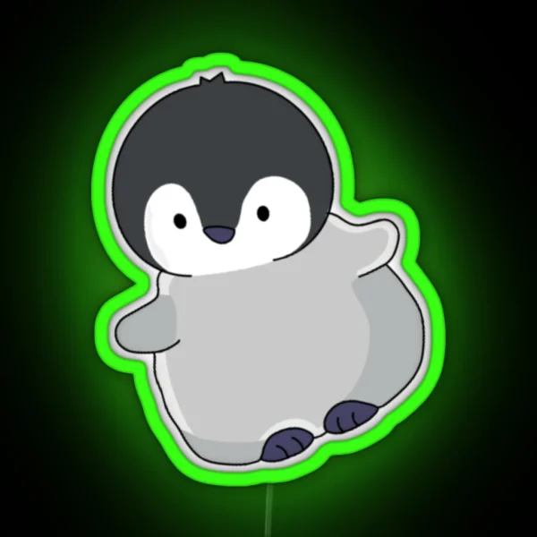 Cute Little Penguin RGB Neon Sign