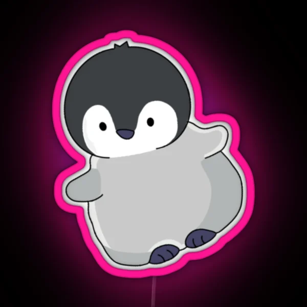 Cute Little Penguin RGB Neon Sign