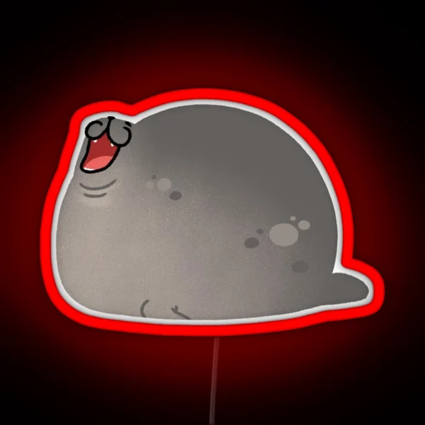 Cute Mochi Seal Happy Mochi Seal RGB Neon Sign