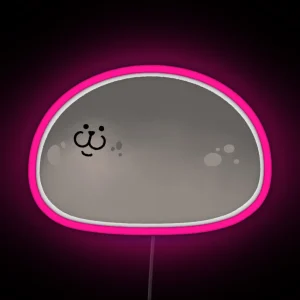 Cute Mochi Seal Round Mochi RGB Neon Sign