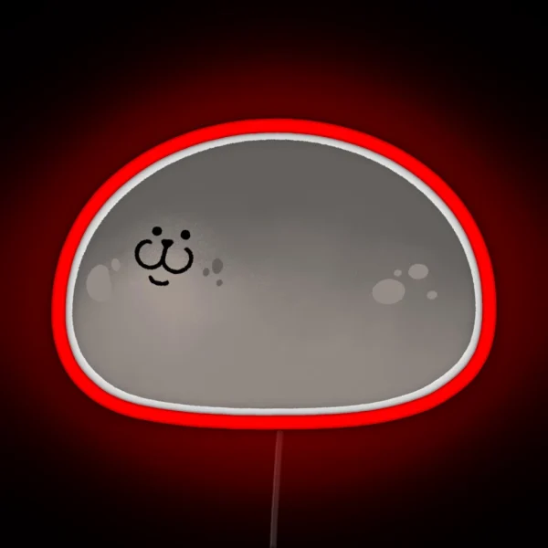 Cute Mochi Seal Round Mochi RGB Neon Sign