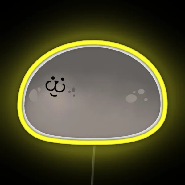 Cute Mochi Seal Round Mochi RGB Neon Sign