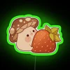 Whimsical Mushroom and Strawberry Neon Sign Adds Magical Home Decor Touch