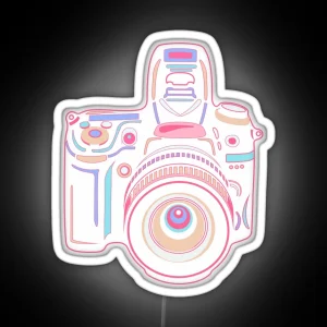 Cute Pastel Camera RGB Neon Sign