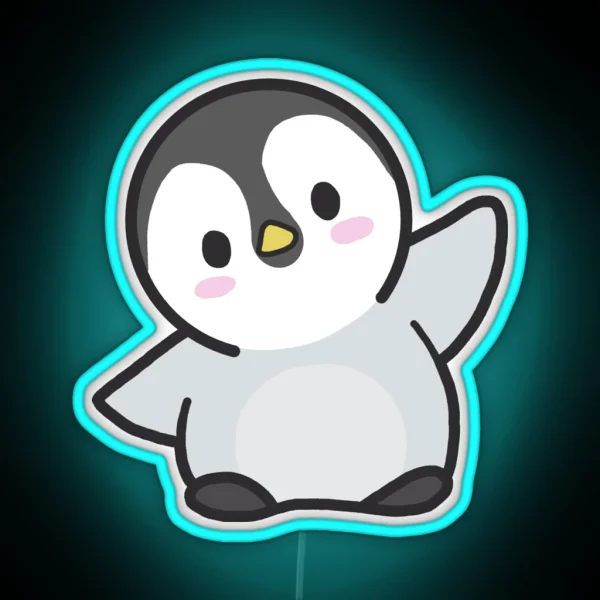 Cute Penguin RGB Neon Sign