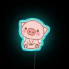 Vibrant Pink Pig Neon Sign with Color Changing LED Effect