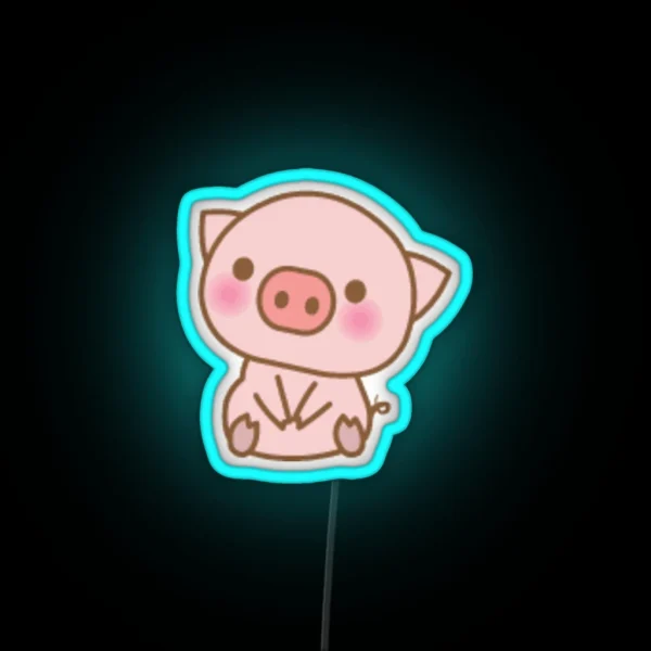 Cute Piggy RGB Neon Sign