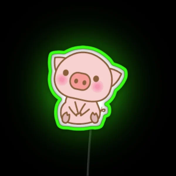 Cute Piggy RGB Neon Sign