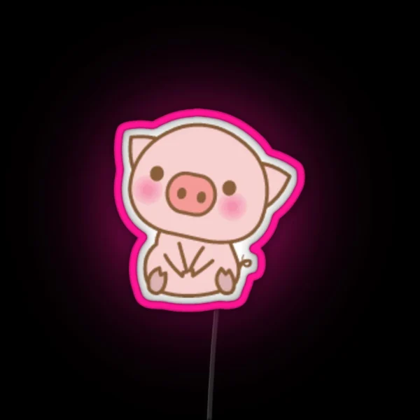Cute Piggy RGB Neon Sign
