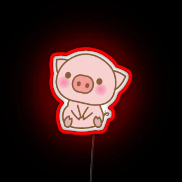 Cute Piggy RGB Neon Sign