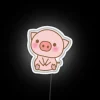 Vibrant Neon Pig Illumination - Glowing RGB Oink Fun Decoration