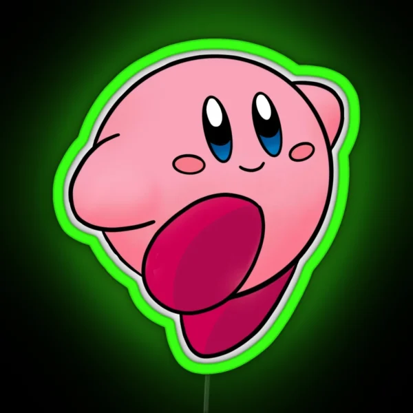 Cute Pink Japanese Cartoon Video Game Character RGB Neon Sign