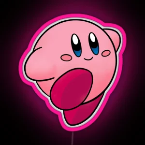 Cute Pink Japanese Cartoon Video Game Character RGB Neon Sign