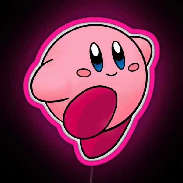 Cute Pink Japanese Cartoon Video Game Character RGB Neon Sign