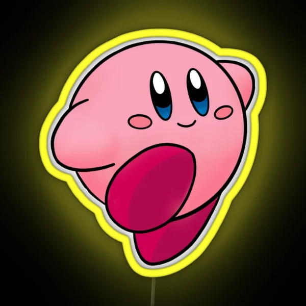Cute Pink Japanese Cartoon Video Game Character RGB Neon Sign