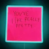 Bright Pink Neon Sign, 'Mean Girls' Inspired Vibes, Pastel Hues