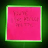 Pastel Pink 'Burn Book' Neon Sign, Aesthetic Mean Girls Home Decor