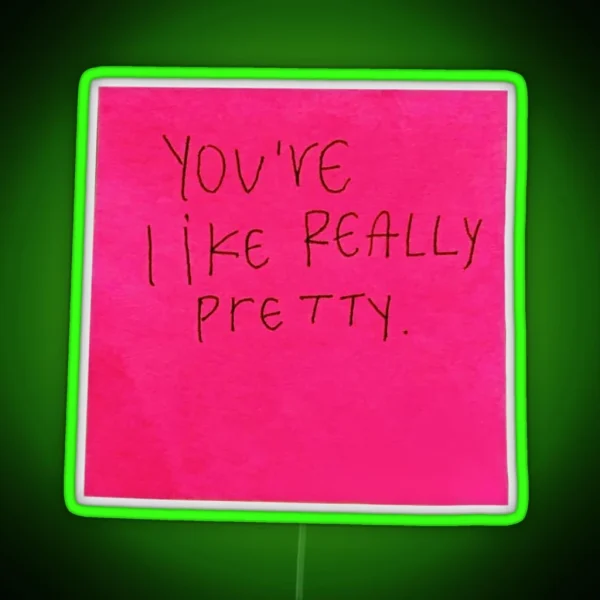 Cute Pretty Happy Pink Mean Girls Aesthetic Vsco RGB Neon Sign