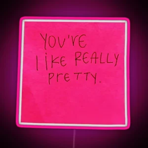 Cute Pretty Happy Pink Mean Girls Aesthetic Vsco RGB Neon Sign