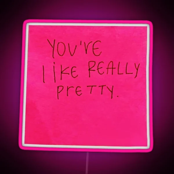 Cute Pretty Happy Pink Mean Girls Aesthetic Vsco RGB Neon Sign