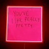 Pastel Pink Mean Girls Quote Neon Sign for Whimsical Vibes
